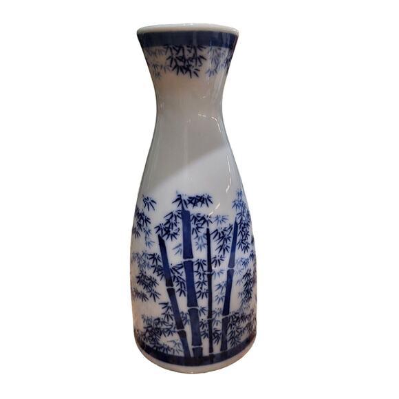 Matching Set (12) ASIAN Bamboo Porcelain Rice Bowls/2 Sushi Plates/1 Vase - Picture 3 of 16